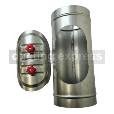 Spiral Duct Access Door Adapter 150 Diameter To Fit Access Door Medium 250mm X 150mm