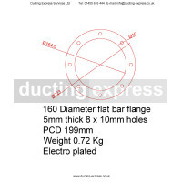 Flange To Flex Quick Release Adapter 160mm Diameter