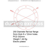 Flange To Flex Quick Release Adapter 250mm Diameter