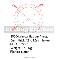 Flange To Flex Quick Release Adapter 300mm Diameter