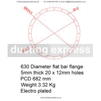 Flat Bar Flange 630mm Diameter