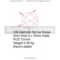Flat Bar Flange 100mm Diameter