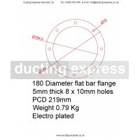 Flat Bar Flange 180mm Diameter