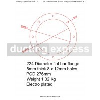 Flat Bar Flange 224mm Diameter