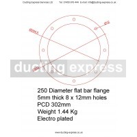 Flat Bar Flange 250mm Diameter