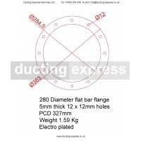 Flat Bar Flange 280mm Diameter