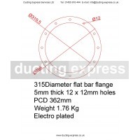 Flat Bar Flange 315mm Diameter