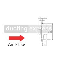 Vent Axia Plate Mounted Axial Fan 250mm Diameter EuroSeries ESP25014