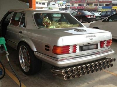 Car exhaust ducting