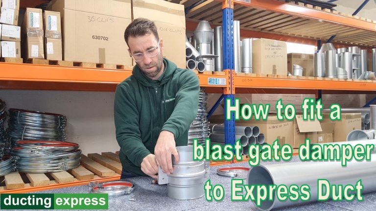 How to Fit a Blast Gate Damper onto Clipped Ducting