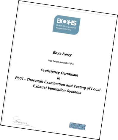 p601 certificate